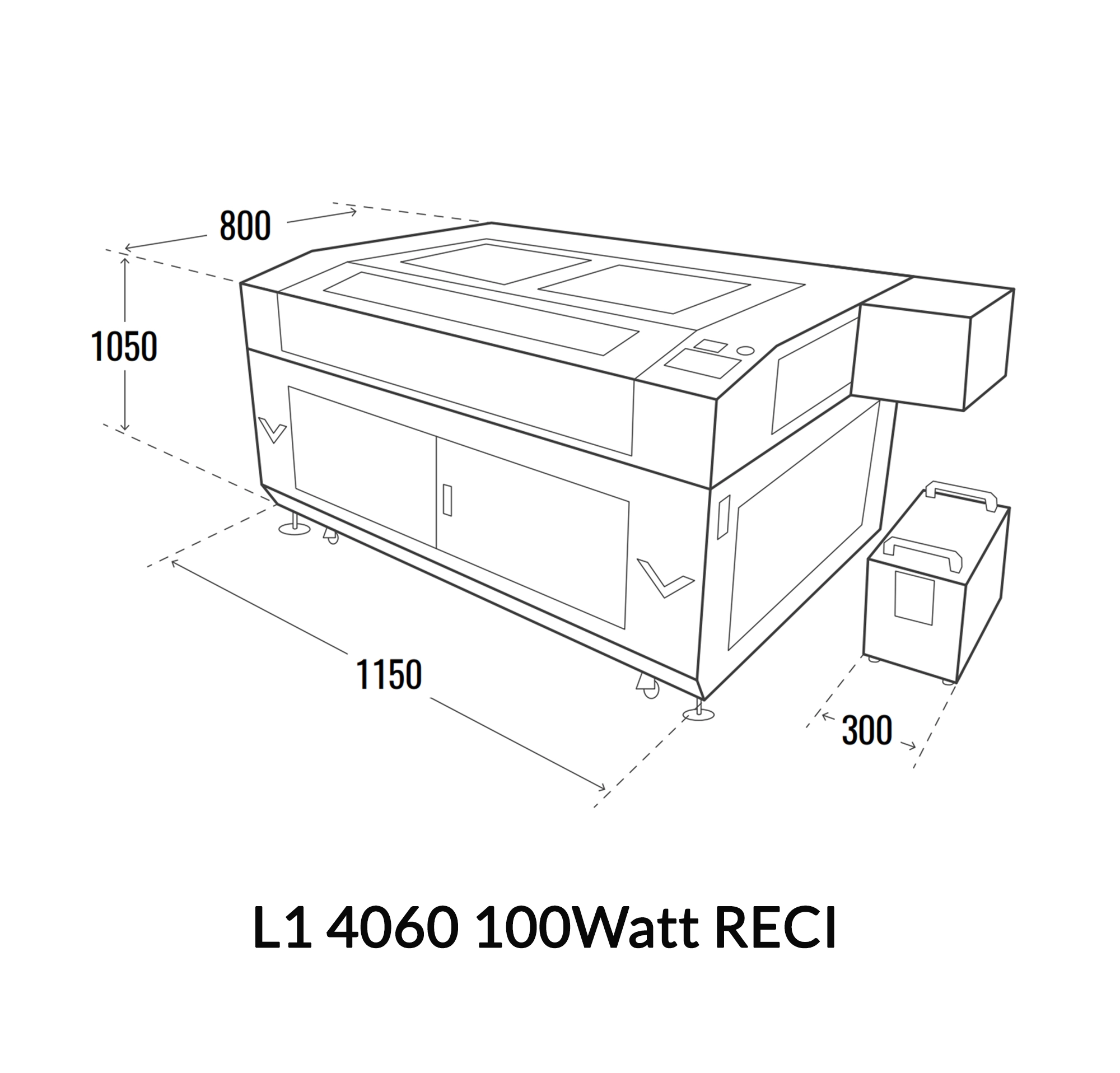 L1-4060-100Watt-RECI-dimension