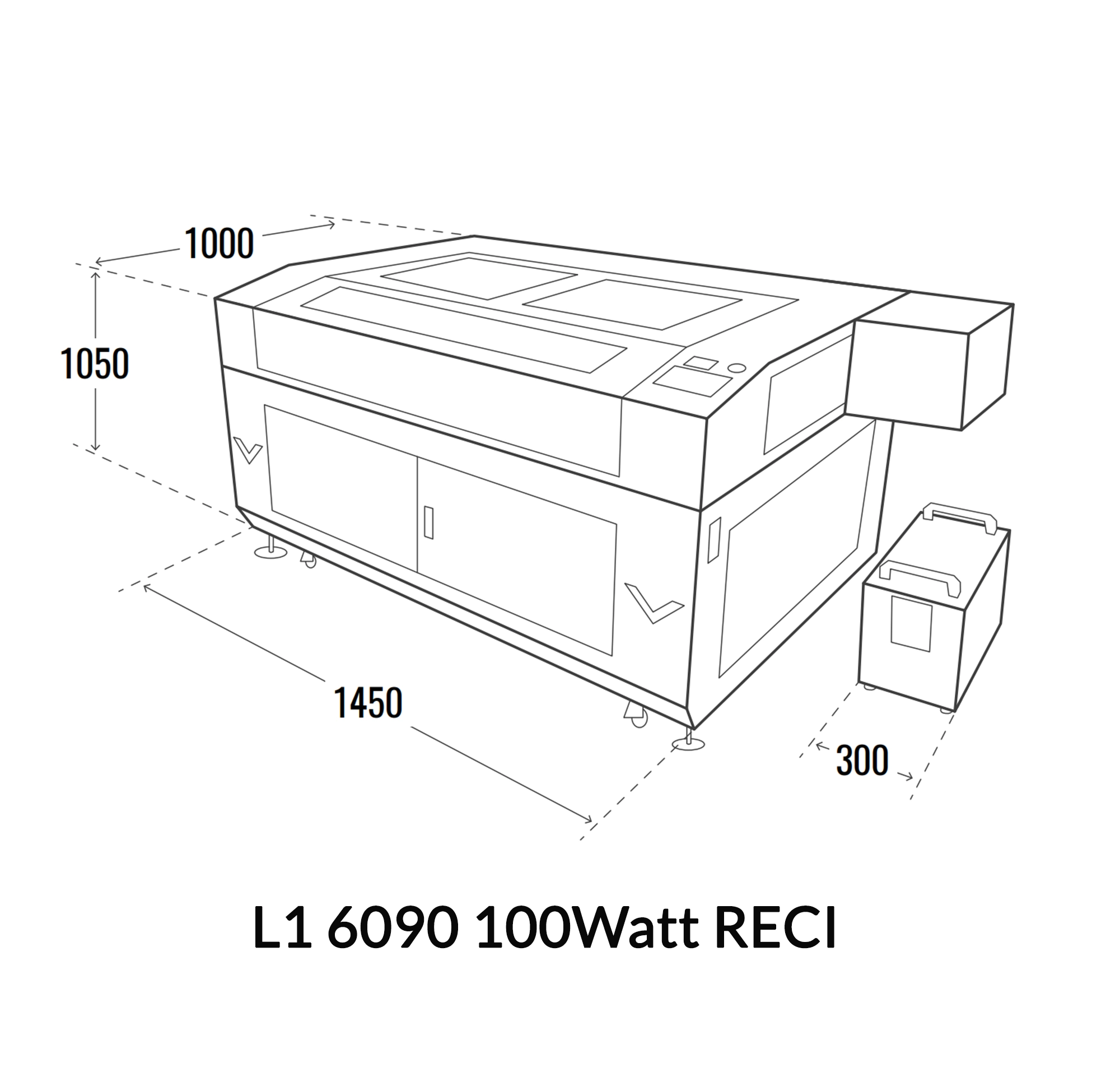 L1-6090-100Watt-RECI-dimension