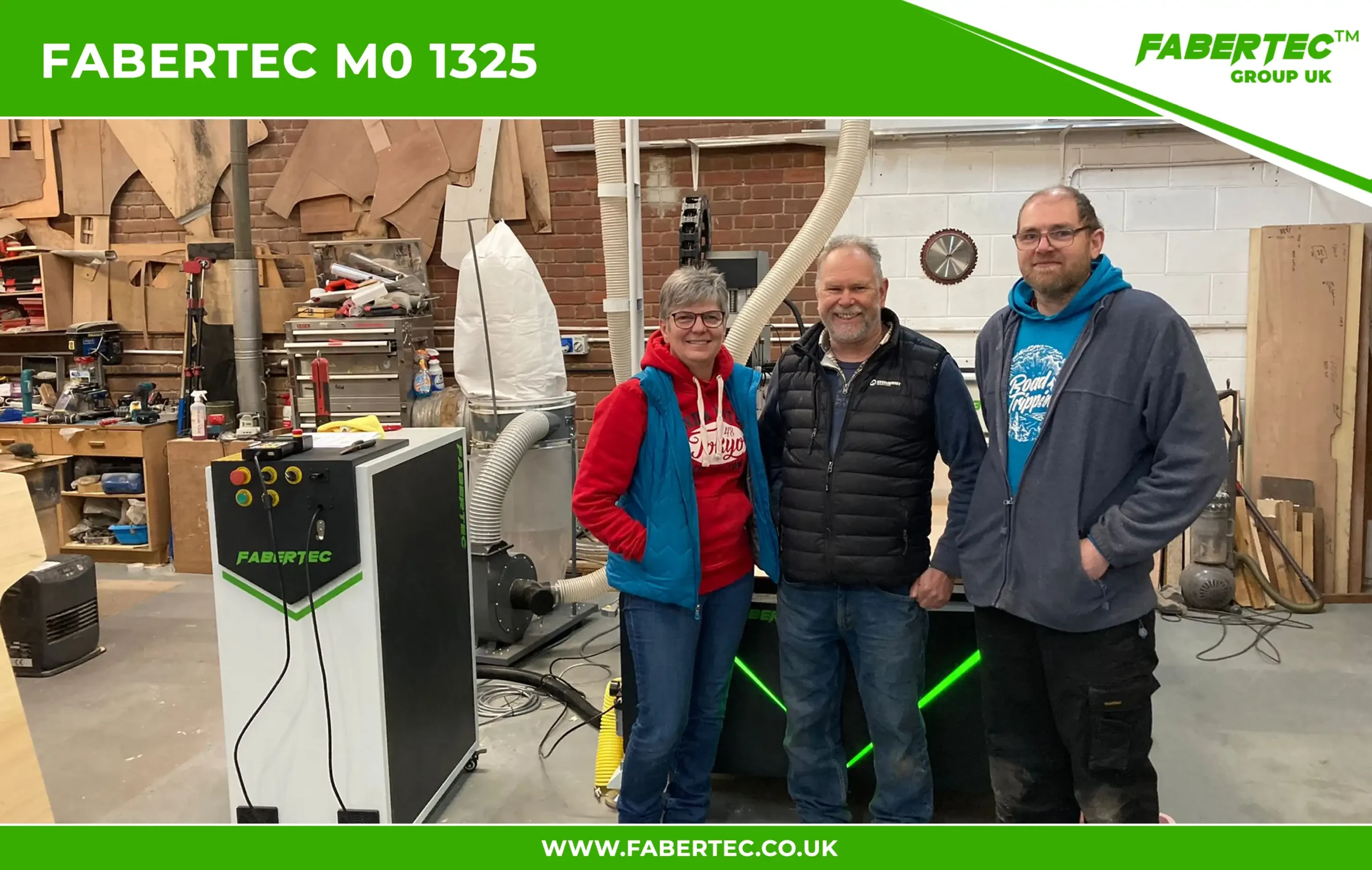 fabertec m0 1325 cnc router machine installation in doncaster