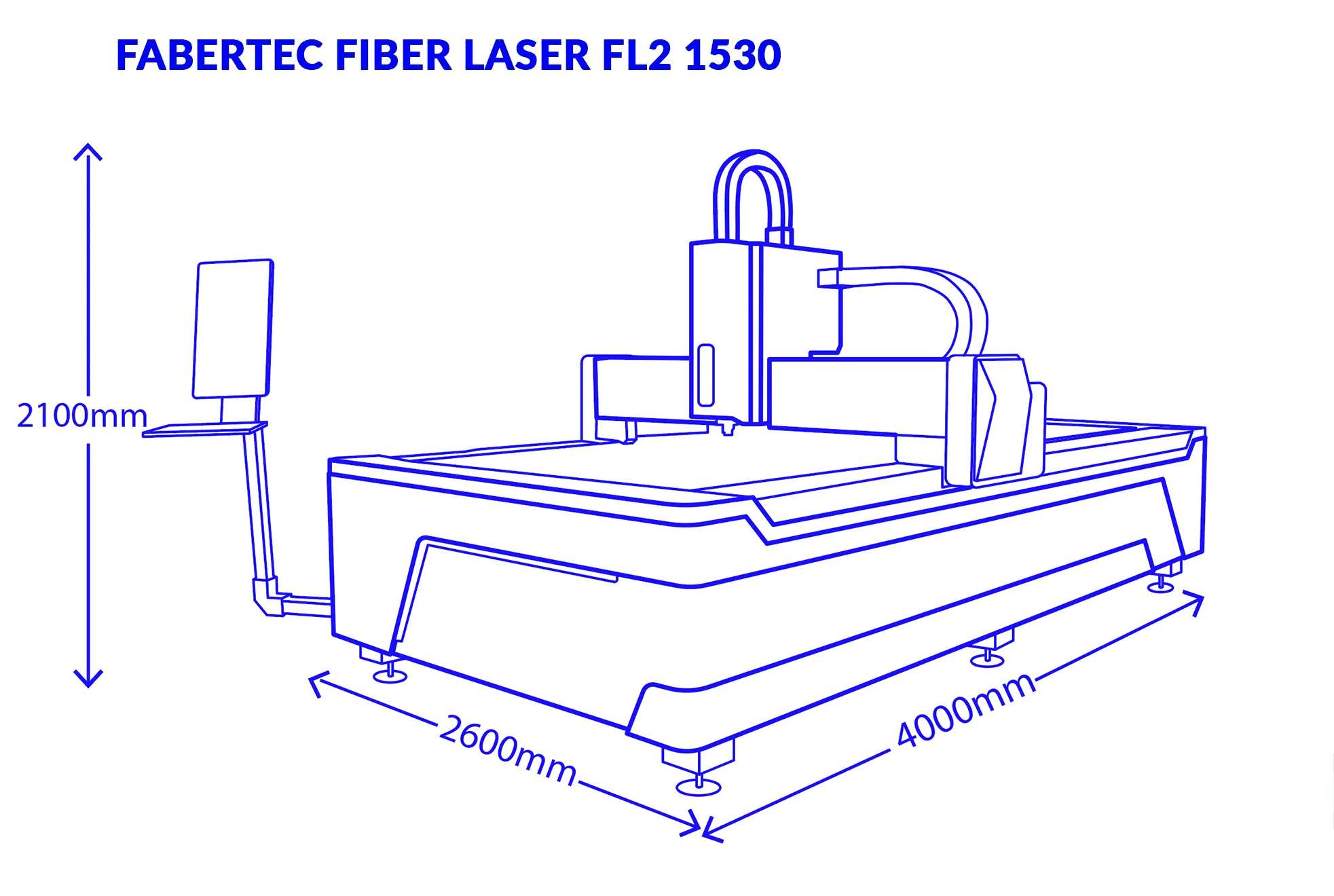 FABERTEC FIBER LASER FL2 1530 DIMENSION