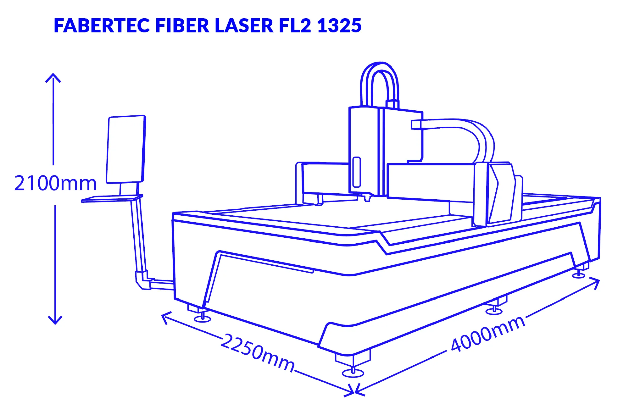 FABERTEC FL2 1325 FIBER LASER DIMENSION