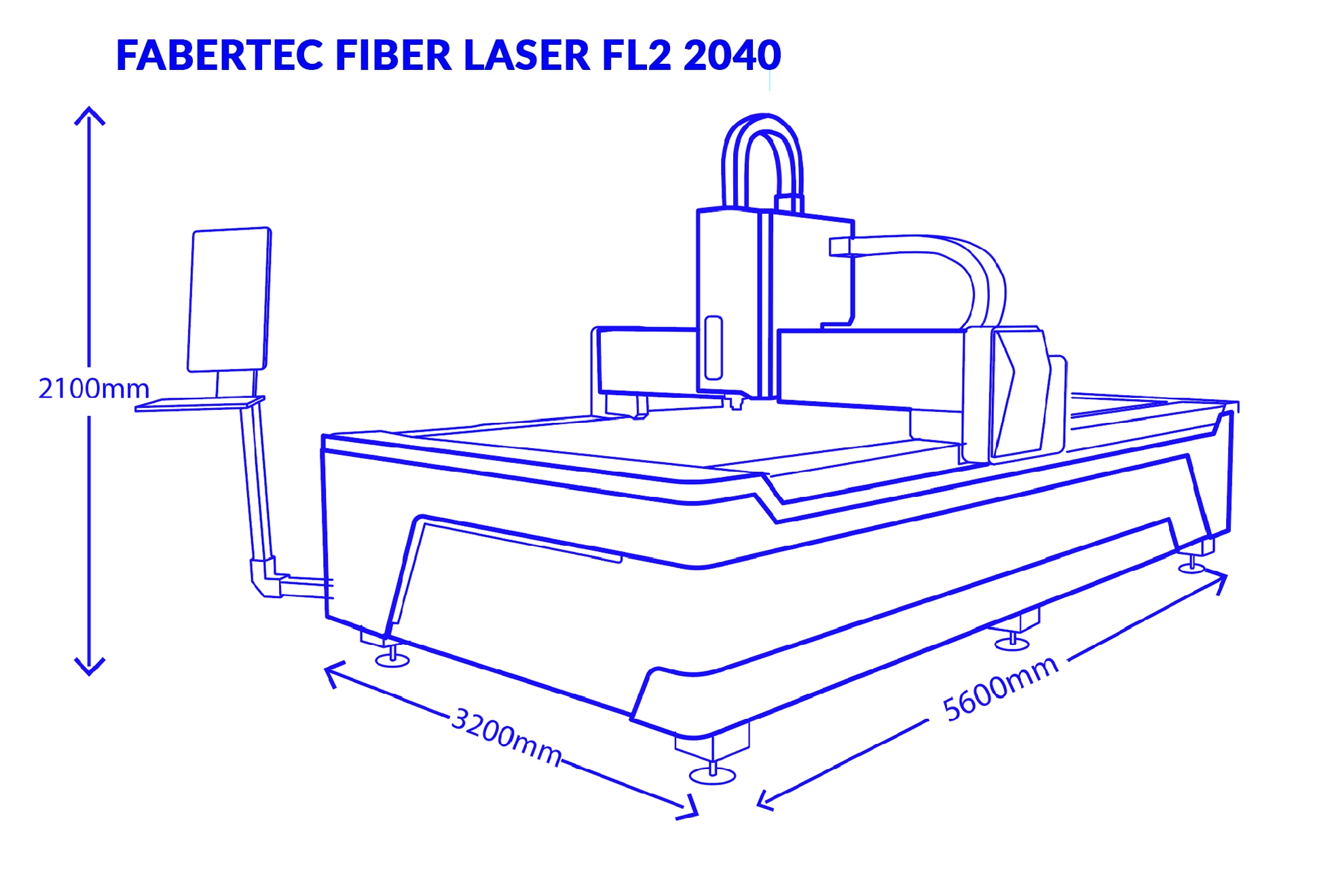 FABERTEC FL2 2040 FIBER LASER DIMENSION