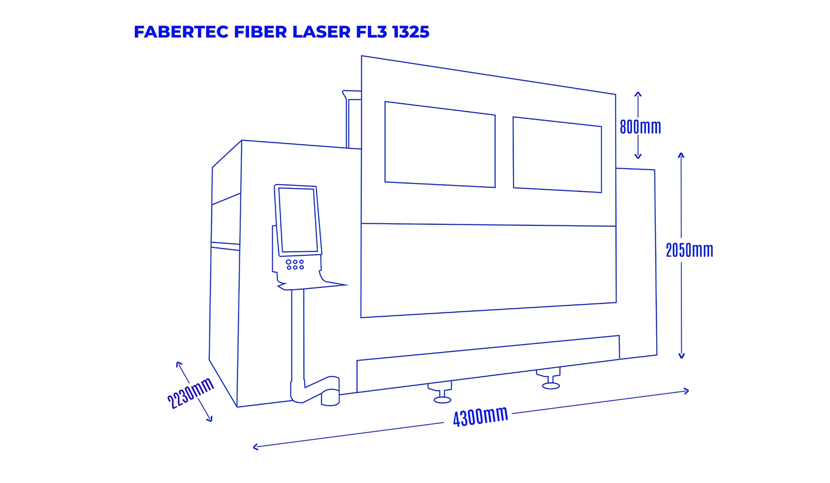 fabertec fiber laser fl3 1325 dimension