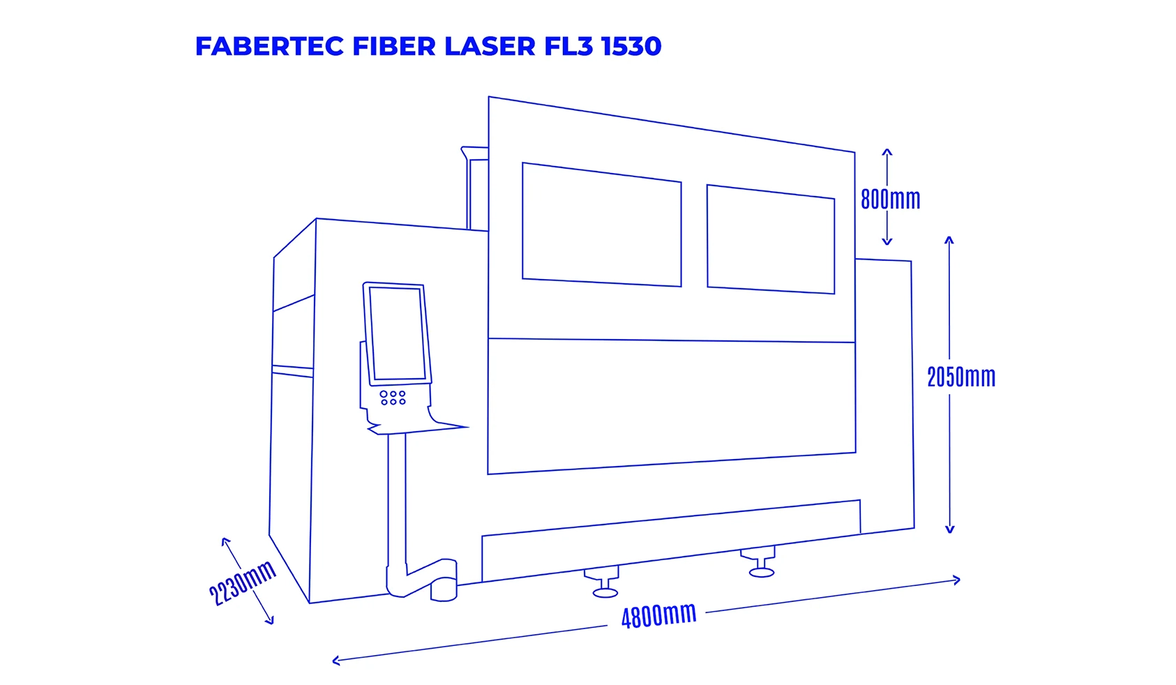 fabertec fl3 1530 fiber laser dimension