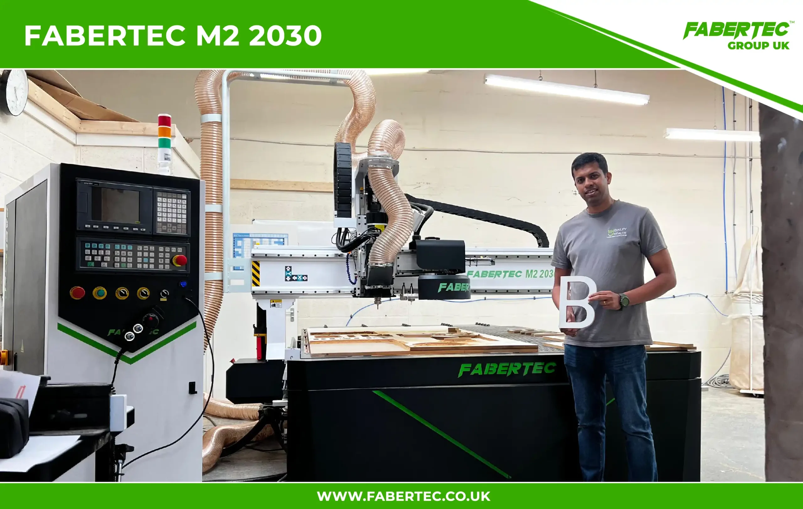 fabertec m2 2030 cnc router installation in coventry