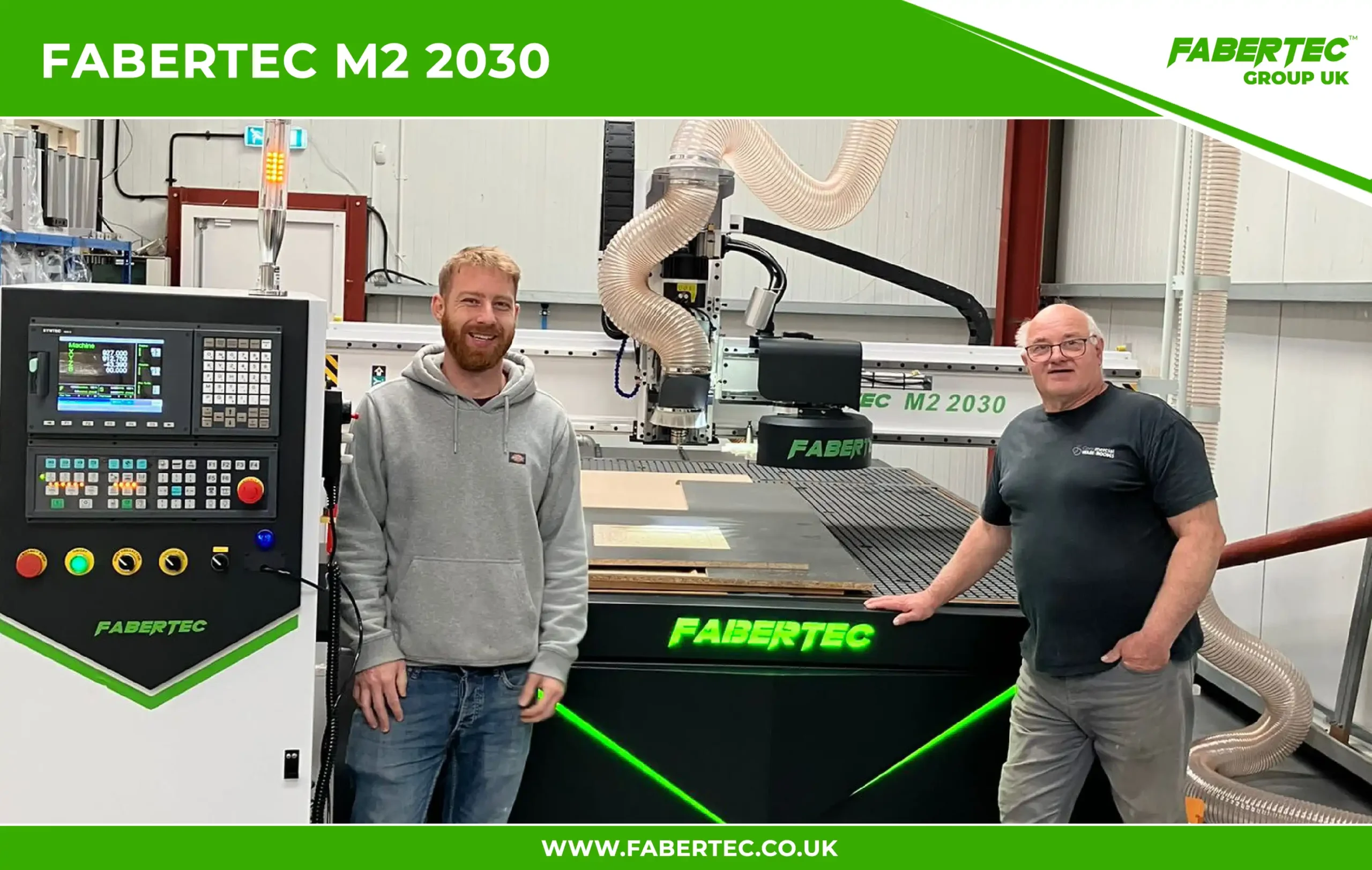 fabertec m2 2030 cnc router installation in poole, dorset