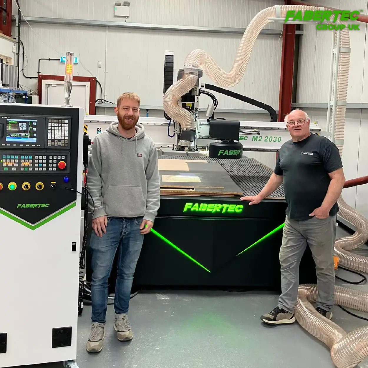 fabertec m2 2030 cnc router installation in poole, dorset_1