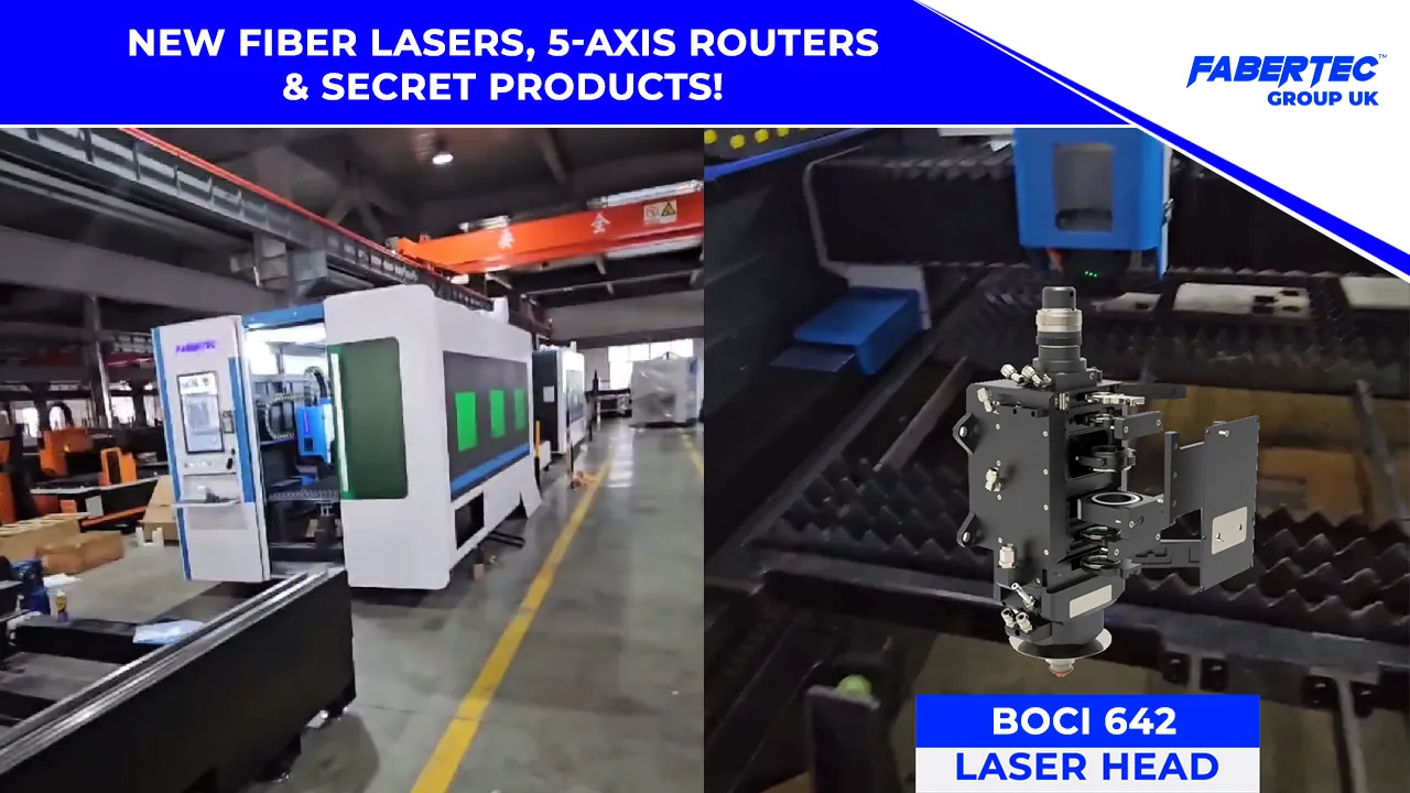 New fabertec Fiber Lasers, 5-Axis Routers & Secret Products coming to uk