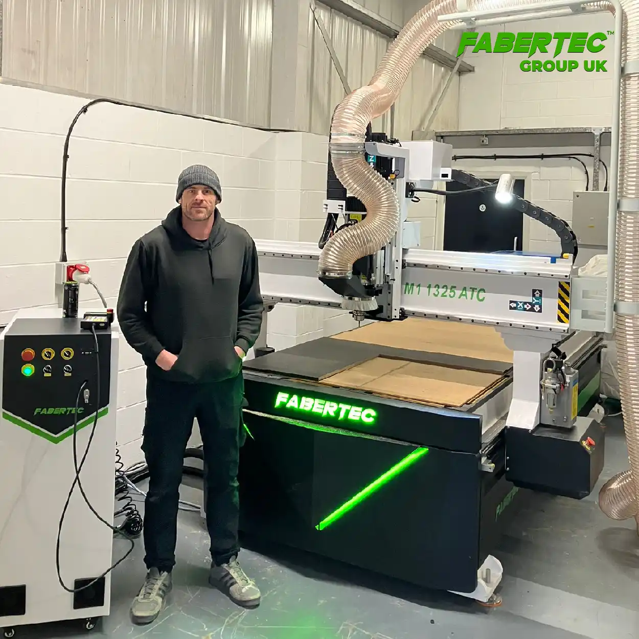 fabertec m1 2030 atc cnc router installation in york, england
